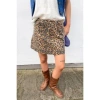 Damson Madder Lily Leopard-print Denim Mini Skirt In Animal Print