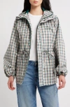 Damson Madder Womens Multi Liu Check-pattern Woven Raincoat In Gold