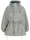 Damson Madder Womens Multi Liu Check-pattern Woven Raincoat In Multi