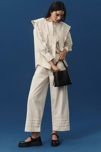 Damson Madder Lucy Drawstring Trousers Pants In Yellow