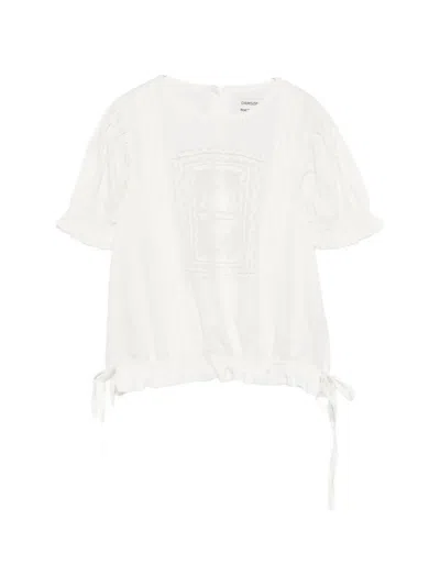 Damson Madder Mabel Lace-insert Blouse In White