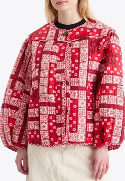 Damson Madder Macy Reversible Quilted Jacket In Red
