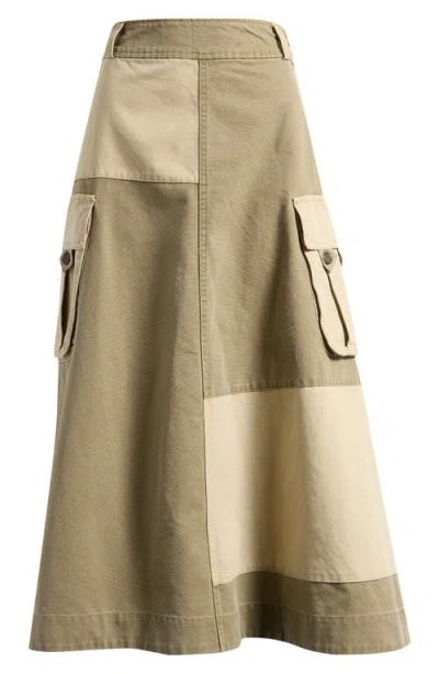 Damson Madder Marcelle Barn Midi Skirt In Green