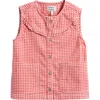 Damson Madder Mari Stretch Cotton Gingham Vest