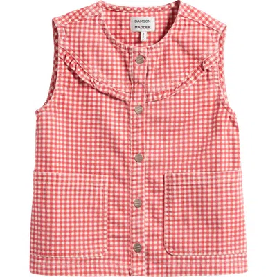Damson Madder Mari Stretch Cotton Gingham Vest