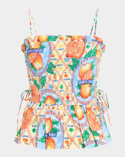 Damson Madder Marina Orange Wrappers Cami In Multi