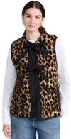 Damson Madder Tilly Leopard-print Cotton Gilet In Leopard
