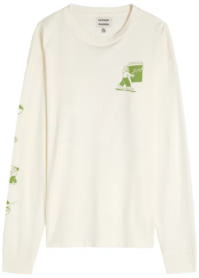 Damson Madder Matcha Moment Printed Cotton T-shirt In Neutral
