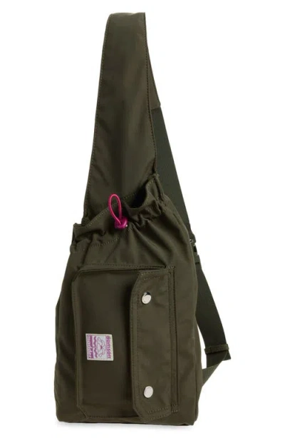 Damson Madder Matilda Recycled Nylon Crossbody Bag In Green
