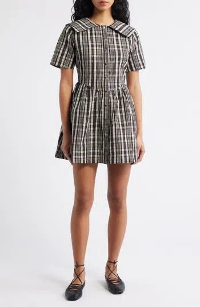 Damson Madder Miley Shirtdress In Black/ White
