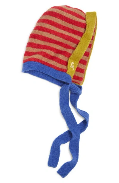 Damson Madder Mix Stripe Wool Bonnet In Multi