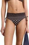Damson Madder Mixed Dot String Bikini Bottoms In Brown
