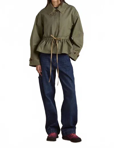 Damson Madder Myrtle Trench Coat In Sage In Green
