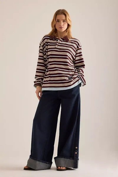 Damson Madder Noah Cinch Layered Rugby Shirt In Multi