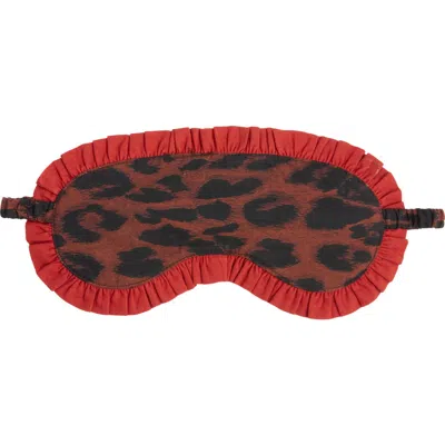 Damson Madder Organic Cotton Eye Mask In Red