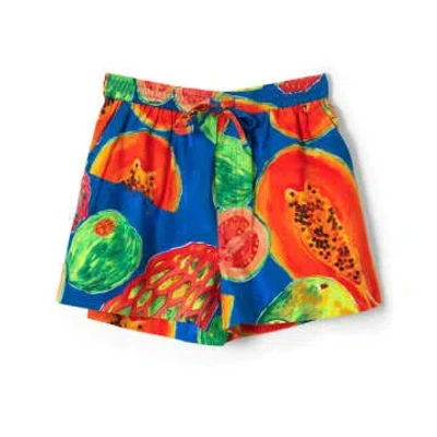 Damson Madder Papaya Print Pull On Shorts In Multi