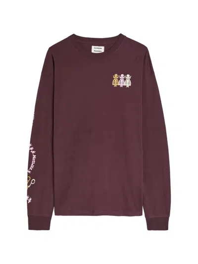 Damson Madder Paper Cut Gals Graphic T-shirt In Red