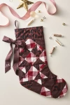 Damson Madder Patchwork Stocking In Brown