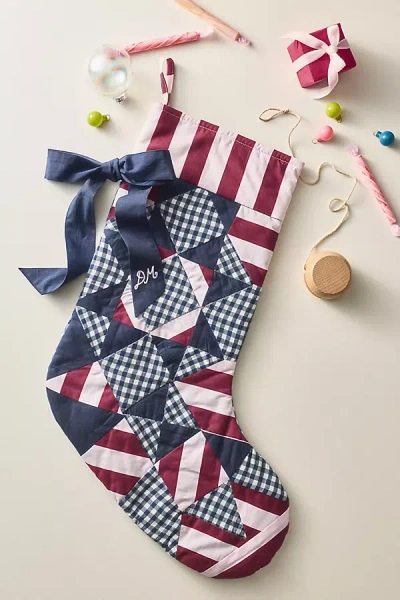 Damson Madder Patchwork Stocking In Multi