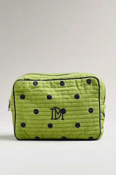 Damson Madder Patterned Cosmetic Bag In Green