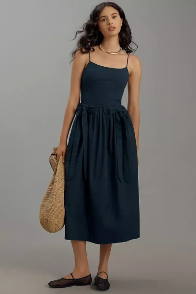 Damson Madder Penelope Midi Dress In Blue