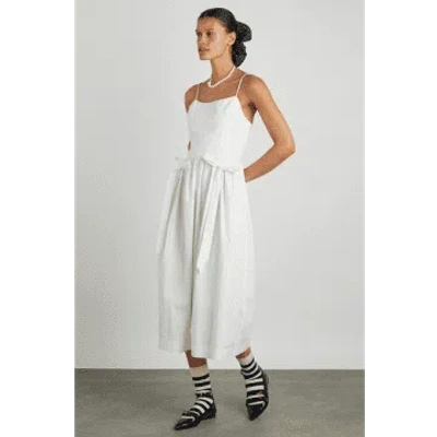 Damson Madder Penelope White Apron Dress