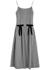 Damson Madder Persephone Gingham Cotton Midi Dress In Black