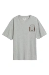 Damson Madder Pour Over Coffee Graphic T-shirt In Gray