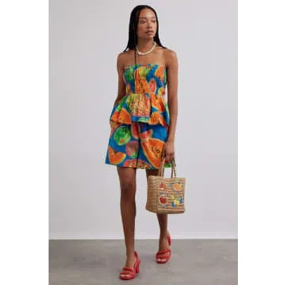 Damson Madder Pull-on Papaya Print Shorts In Multicolor