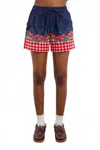 Damson Madder Cherry Pie Organic Cotton Pull-on Shorts In Multi