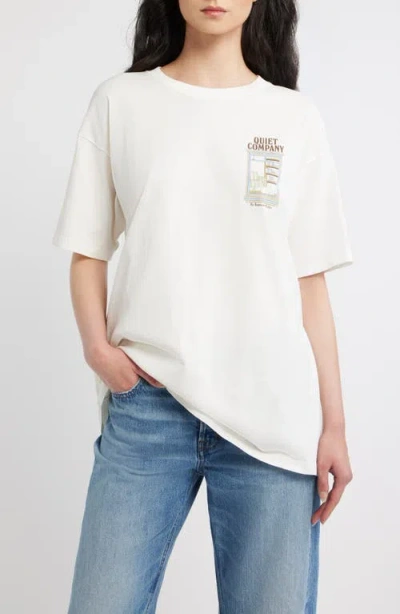 Damson Madder Quiet Company Graphic T-shirt In Yellow