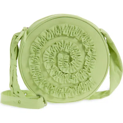 Damson Madder Rae Recycled Polyester Circle Crossbody Bag In Green