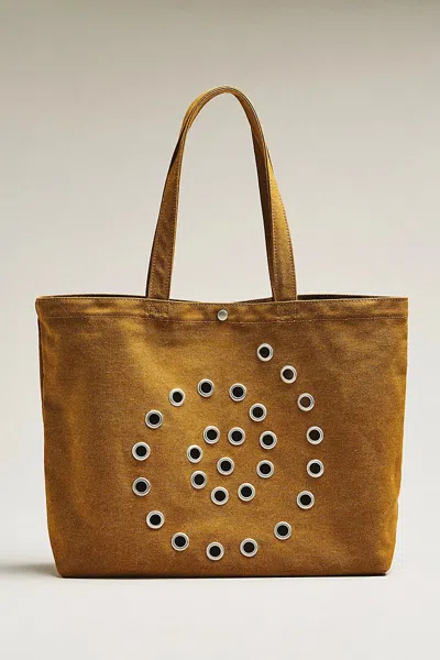 Damson Madder Raine Eyelet Tote In Brown