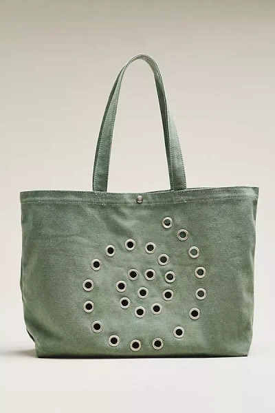 Damson Madder Raine Eyelet Tote In White