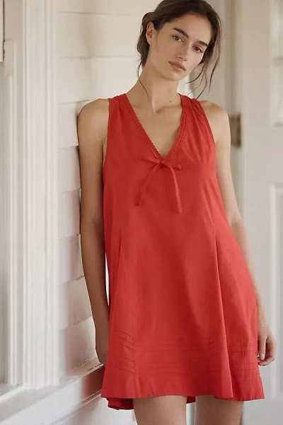 Damson Madder Raven Mini Dress In Red