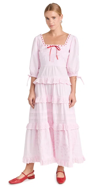 damson madder embroidered dress Amaranth Embroidered lace mini Dress – BU Club main image 0