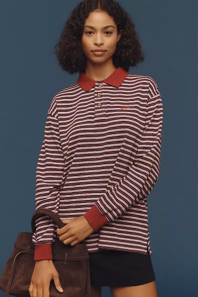 Damson Madder Remie Rugby Shirt Top In Brown