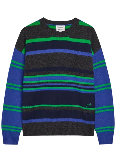 Damson Madder Rene Striped Merino Wool Jumper In Multi