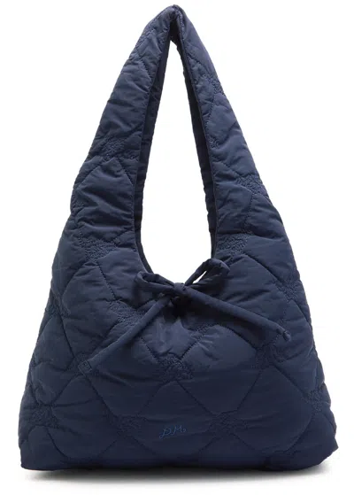 Damson Madder Roisin Quilted Hobo Bag In Navy