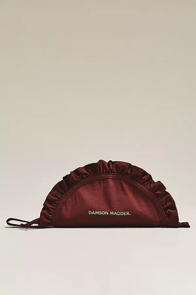 Damson Madder Ruffle Half Moon Makeup Bag In Brown