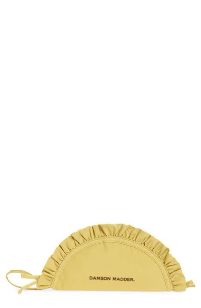 Damson Madder Ruffle Half Moon Makeup Bag In Green