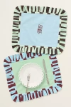 Damson Madder Ruffle Placemats, Set Of 2 In Multi