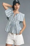 Damson Madder Sailor Blouse In Blue