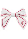 Damson Madder Sailor Bow Cotton Hair Clip In White