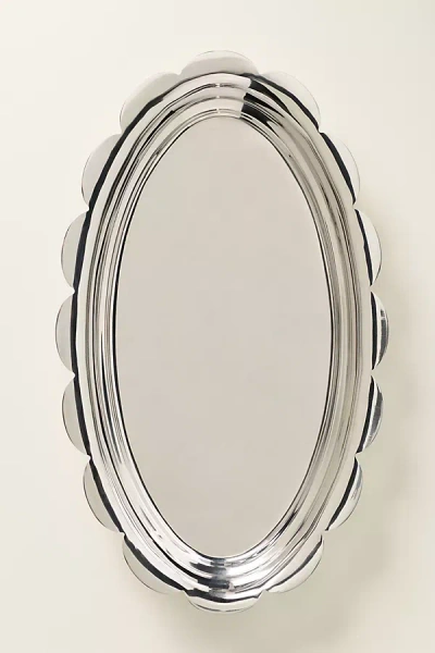 Damson Madder Serving Platter In Silver