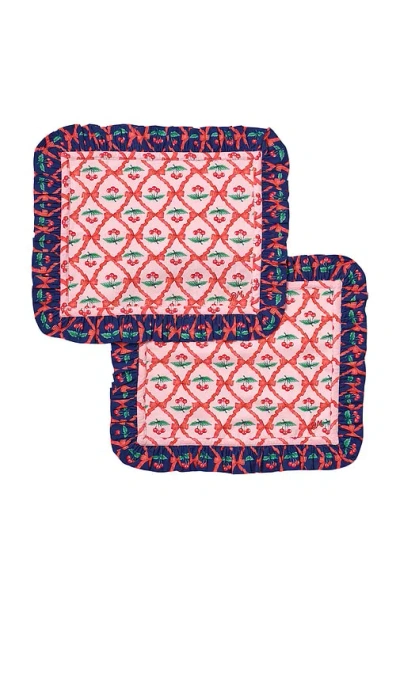 Damson Madder Set Of 2 Placemat In Pink