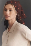 Damson Madder Sheer Spotted Hair Scarf In Brown
