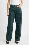 Damson Madder Sinclair Overdye Plaid Jeans In Multi