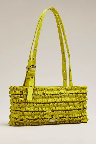 Damson Madder Sophia Ruffle Bag In Green