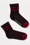 Damson Madder Sporty Socks In Burgundy